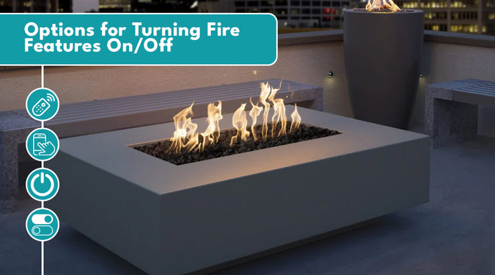 Options for Turning Fire Features On/Off - Majestic Fountains and More