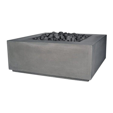 Aura Square Fire Table in GFRC Concrete  - Majestic Fountains