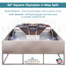 60" Square Olympian 4-Way Spill Fire & Water Bowl in Copper by The Outdoor Plus