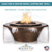 The Outdoor Plus Cazo 360 Fire & Water Bowl in Smooth Patina Copper