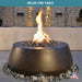 Belize Fire Table in GFRC Concrete - Majestic Fountains