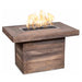 Alberta Rectangle Fire Pit in Wood Grain GFRC Concrete - Majestic Fountains