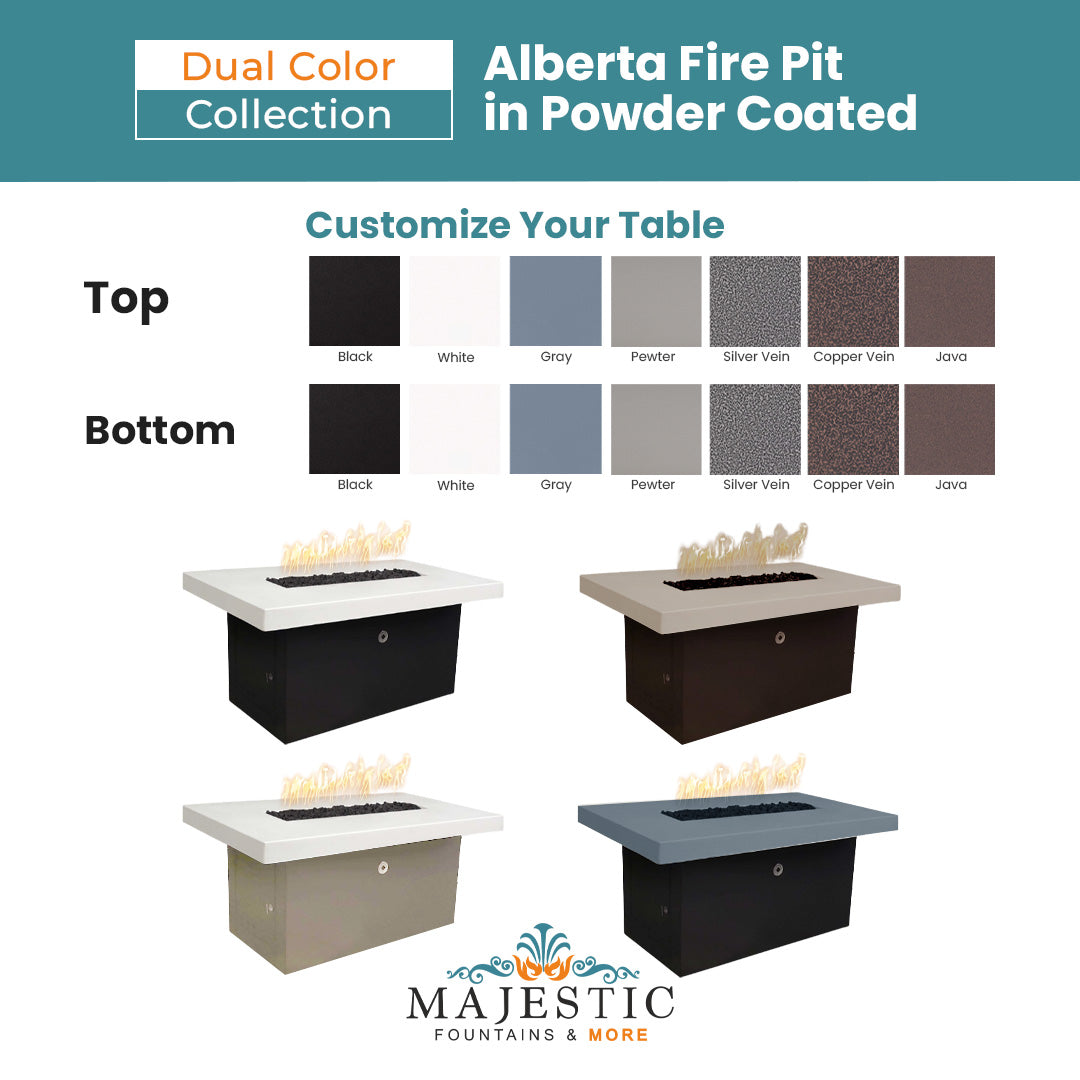 The Outdoor Plus Alberta Fire Pit in Dual Powder Coated Colors + Free Cover