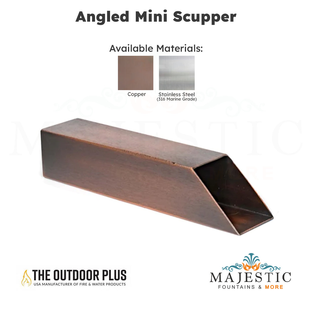 Angled Mini Scupper - Majestic Fountains