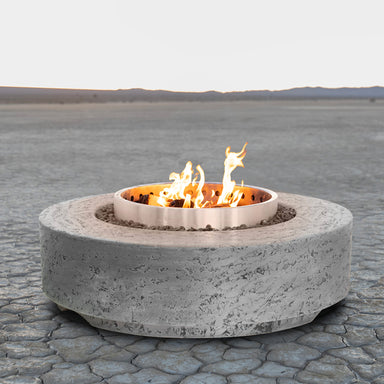 Artemis Smokeless Fire Pit in GFRC Concrete with Corten Steel Insert by The Outdoor Plus - Majestic Fountains and More