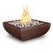 TOP Fires Avalon Square Fire Bowl in Hammered Copper by The Outdoor Plus - Majestic Fountains