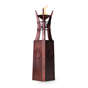 Bastile Fire Tower in Hammered Copper by The Outdoor Plus - Majestic Fountains and More