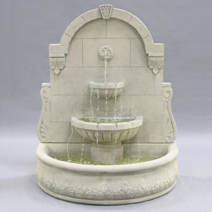 Bavarian Wall Fountain in Cast Stone - Fiore Stone LG139-FWD- Majestic Fountains and More