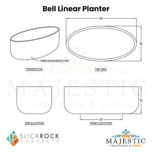 Bell Linear Planter - Majestic Fountains