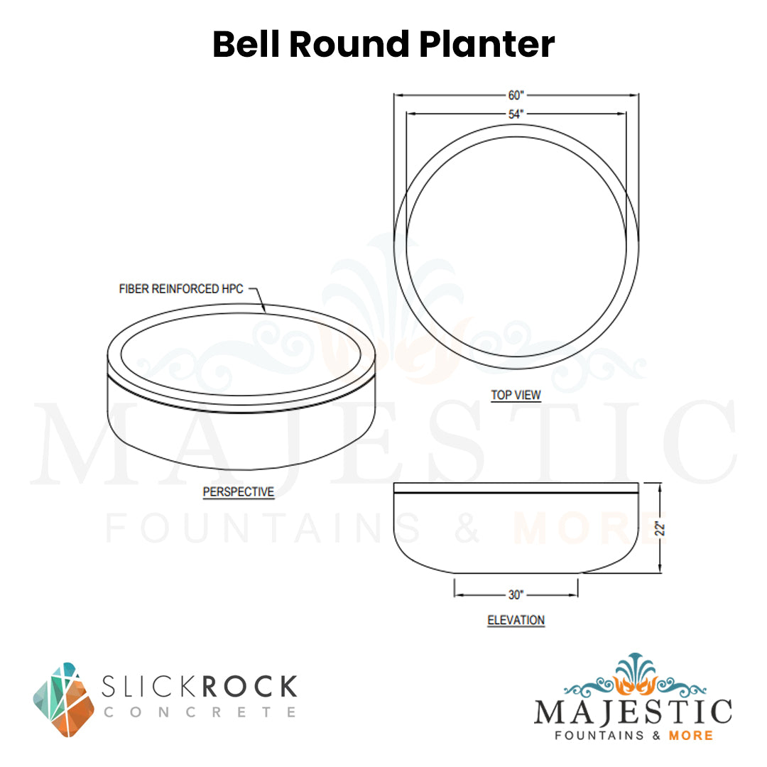 Slick Rock Bell Round Planter