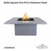 Plus Bella Square Fire Pit in Stainless Steel -  Majestic Fountains