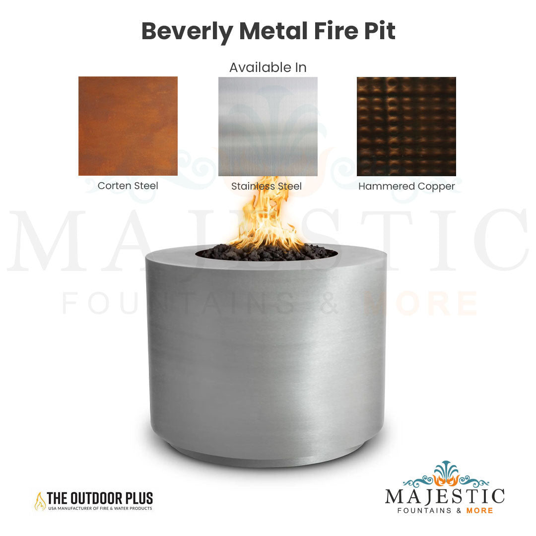 Beverly Metal Fire Pit - Majestic Fountains and More