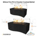 Billow Fire Pit in Powder Coated Metal - Majestic Fountains and More