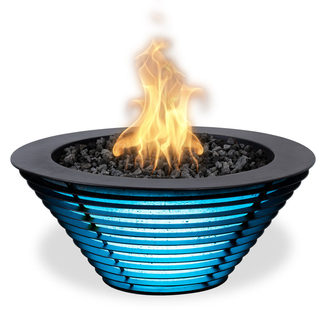 The Outdoor Plus Mayport - Lighthouse Fire Bowl in Powder Coated Metal - Majestic Fountains and More