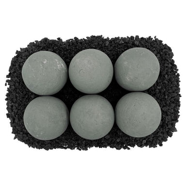 Cape Gray Lite Stone Fire Balls - Set of 6 - Majestic Fountains and More.