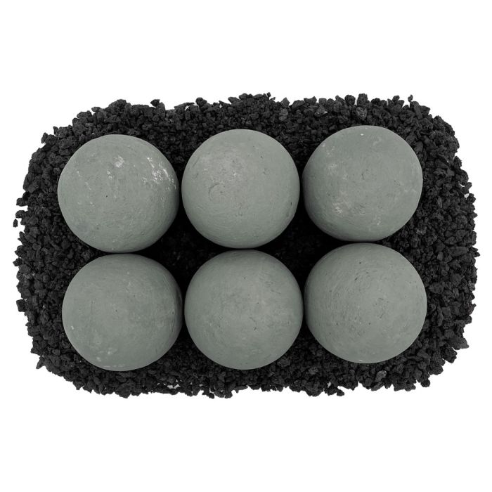 Cape Gray Lite Stone Fire Balls - Set of 6 - Majestic Fountains and More.