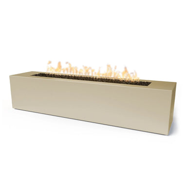 Carmen Rectangle 72 Wide Fire Pit in GFRC Concrete - Majestic Fountains