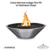 Cazo Narrow Ledge Fire Pit in Stainless Steel - Majestic Fountains