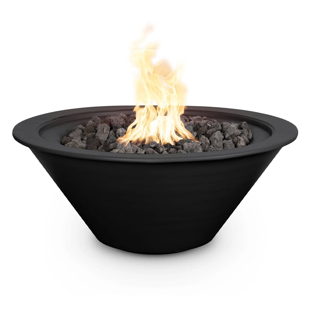 Cazo Round Fire Bowl in Powder Coated Steel - Majestic Fountains