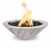 Cazo Round Fire Bowl in Wood Grain GFRC Concrete - Majestic Fountains