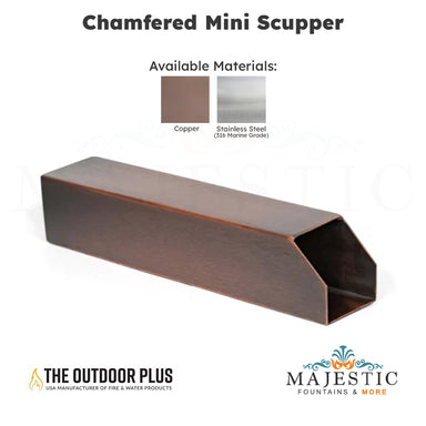 Chamfered Mini Scupper - Majestic Fountains