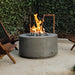 Cilindro Fire Table in GFRC Concrete by Prism Hardscapes - Majestic Fountains and More