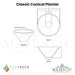 Classic Conical Planter - Majestic Fountains