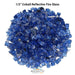 Cobalt Reflective Fire Glass - Majestic Fountains.