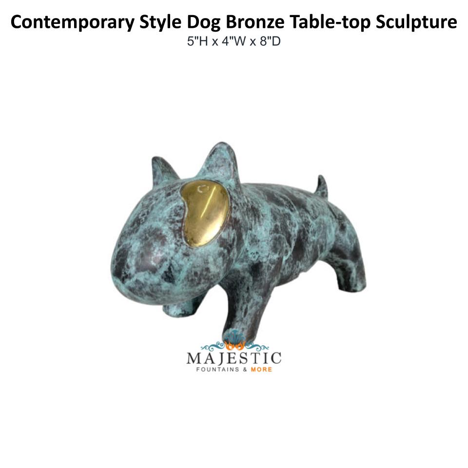 Contemporary Style Dog Bronze Table-top Sculpture