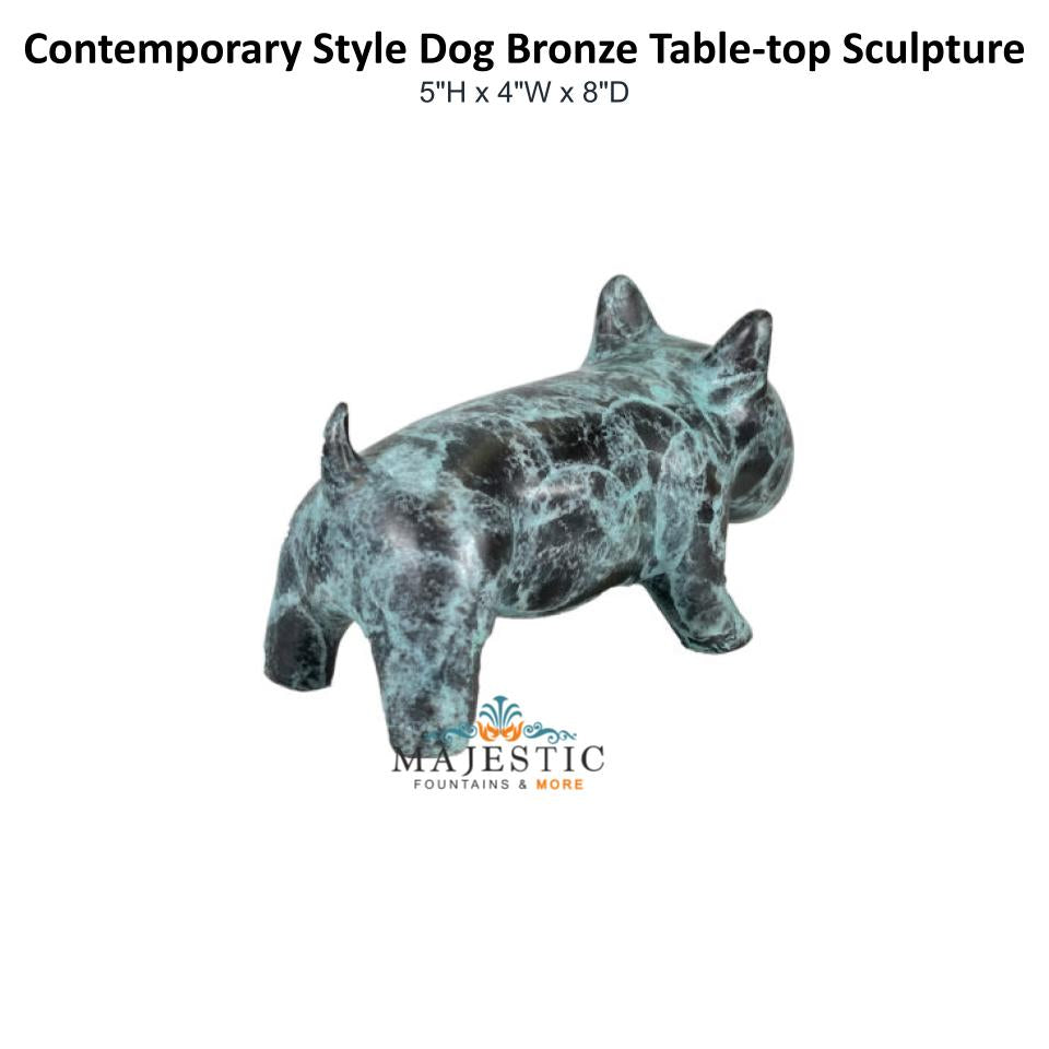 Contemporary Style Dog Bronze Table-top Sculpture