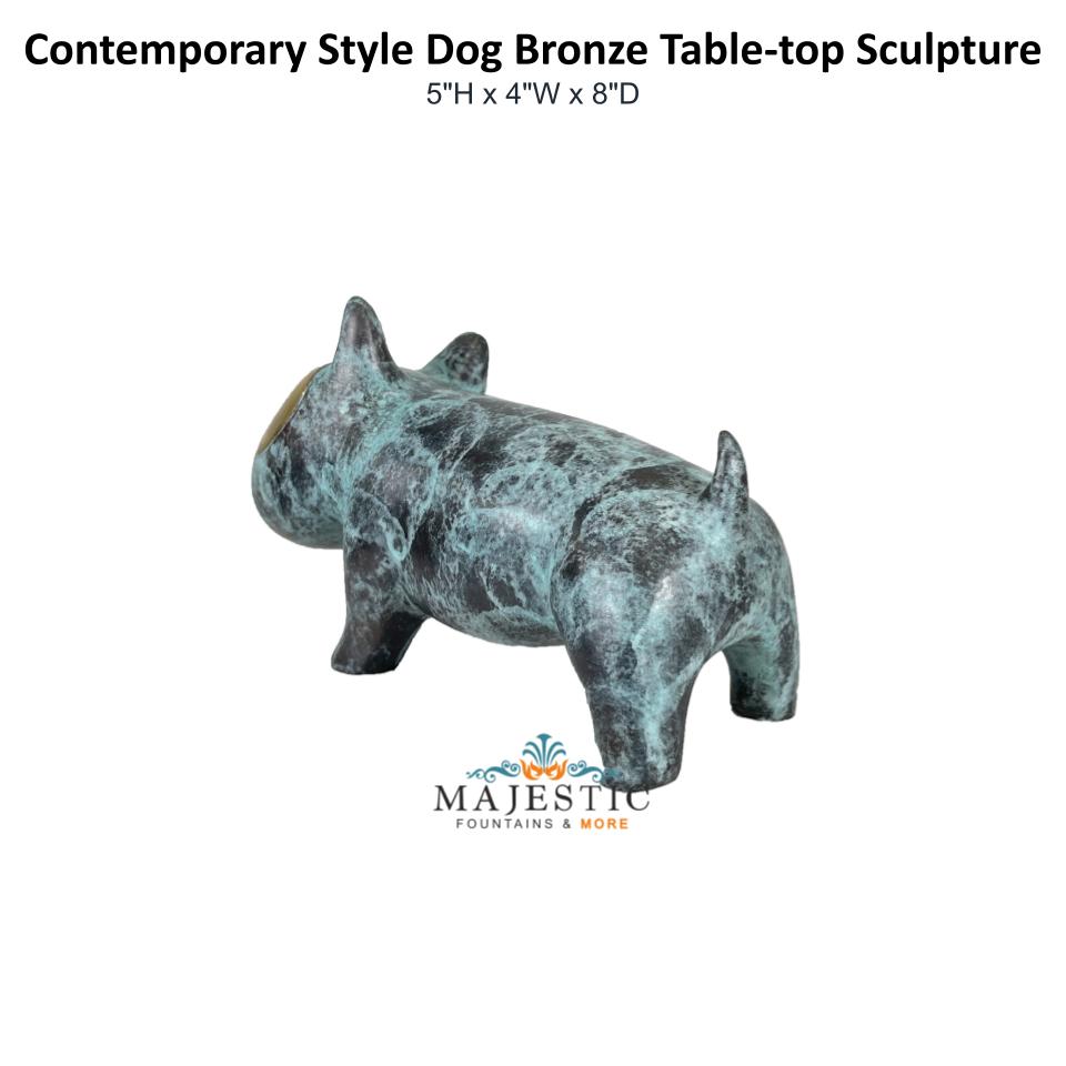 Contemporary Style Dog Bronze Table-top Sculpture