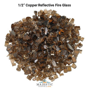 Copper Reflective Fire Glass - Majestic Fountains.