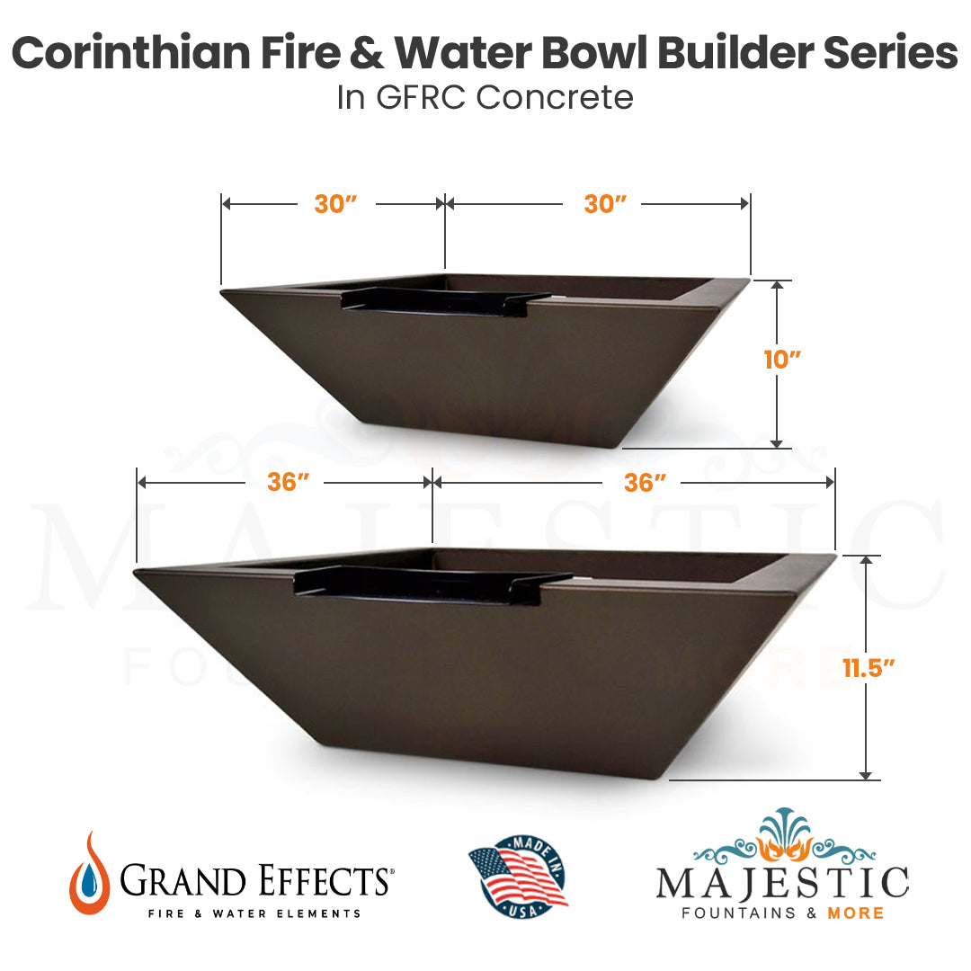 Corinthian Fire _ Water Bowl Builder Series - Majestic Fountains