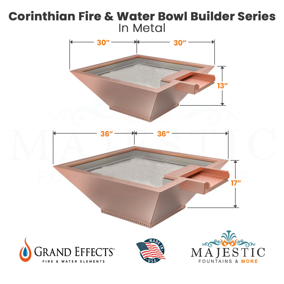 Corinthian Fire & Water Bowl Builder Series by Grand Effects -  Majestic Fountains and More