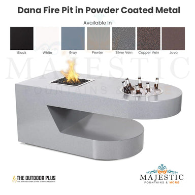 Dana Fire Pit in Powder Coated Metal - Majestic Fountains and More