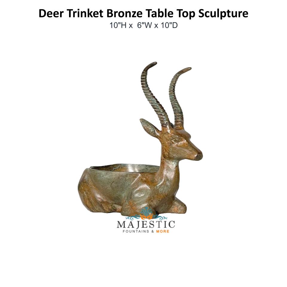 Deer Trinket Bronze Table Top Sculpture