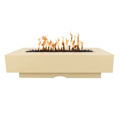 Del Mar Rectangle Fire Pit in GFRC Concrete - Majestic Fountains