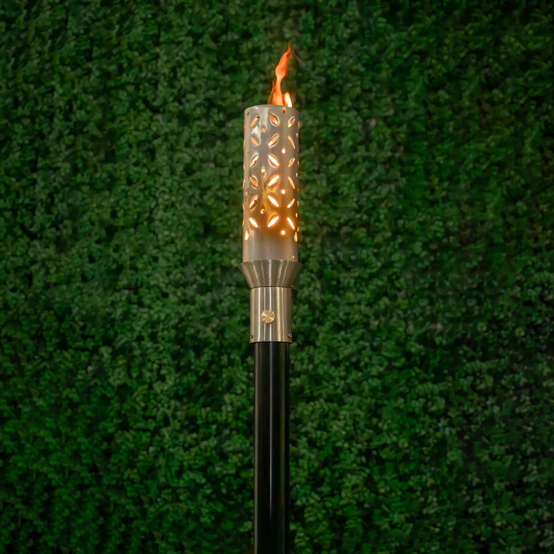 Diamond Plate Fire Torch - Majestic Fountains and More