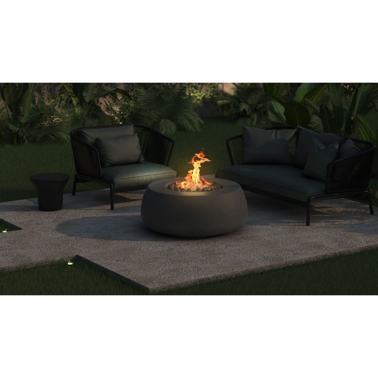 Dune Fire Table in GFRC Concrete by Prism Hardscapes - Majestic Fountains