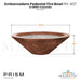 Embarcadero Pedestal Fire Bowl PH-437 in GFRC Concrete by Prism Hardscapes Size - Majestic Fountains and More