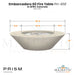 Embarcadero 60 Fire Table PH-458 in GFRC Concrete by Prism Hardscapes Size - Majestic Fountains and More