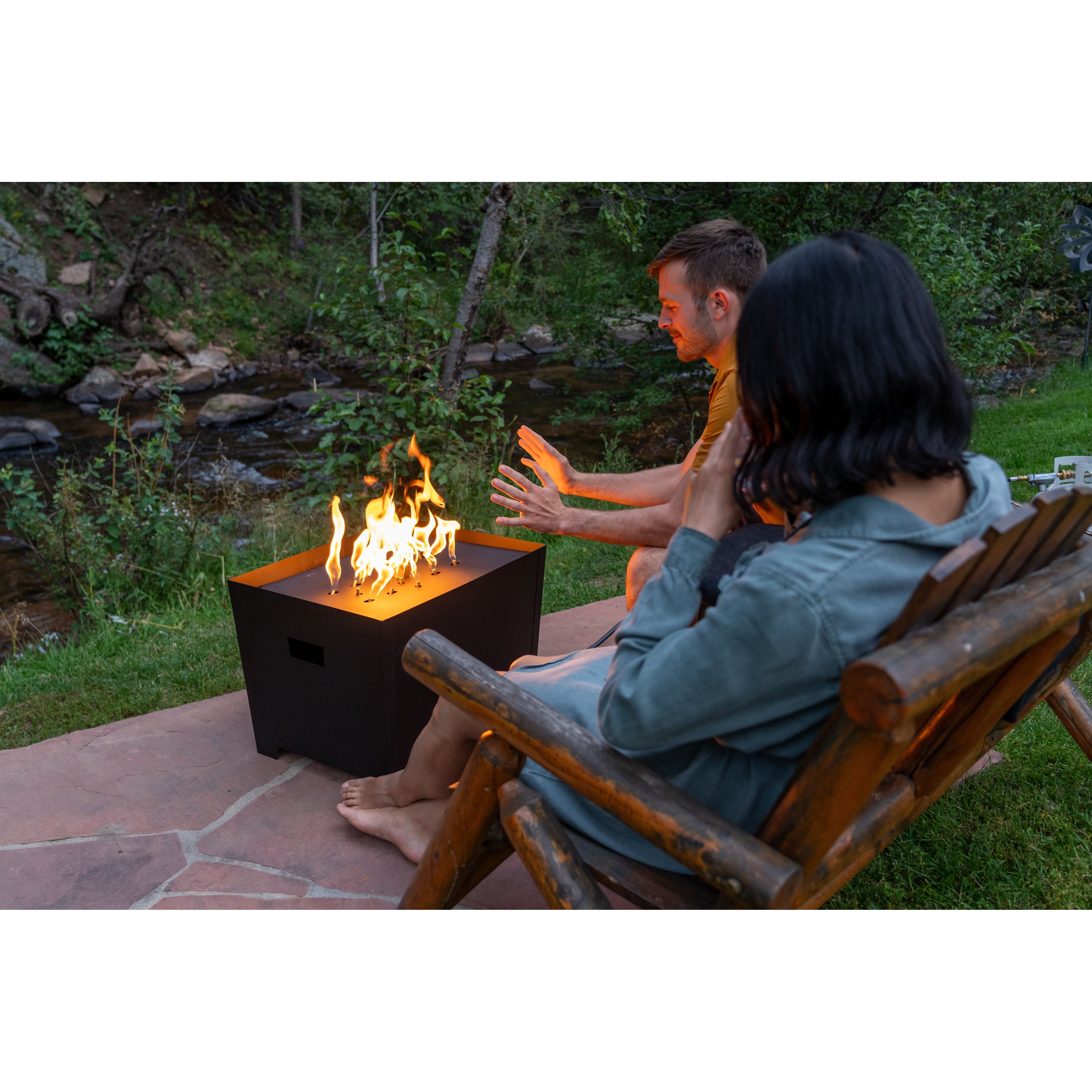 FIRESTORM Series III Fire Pit in Powder Coated Metal - Majestic Fountains and More