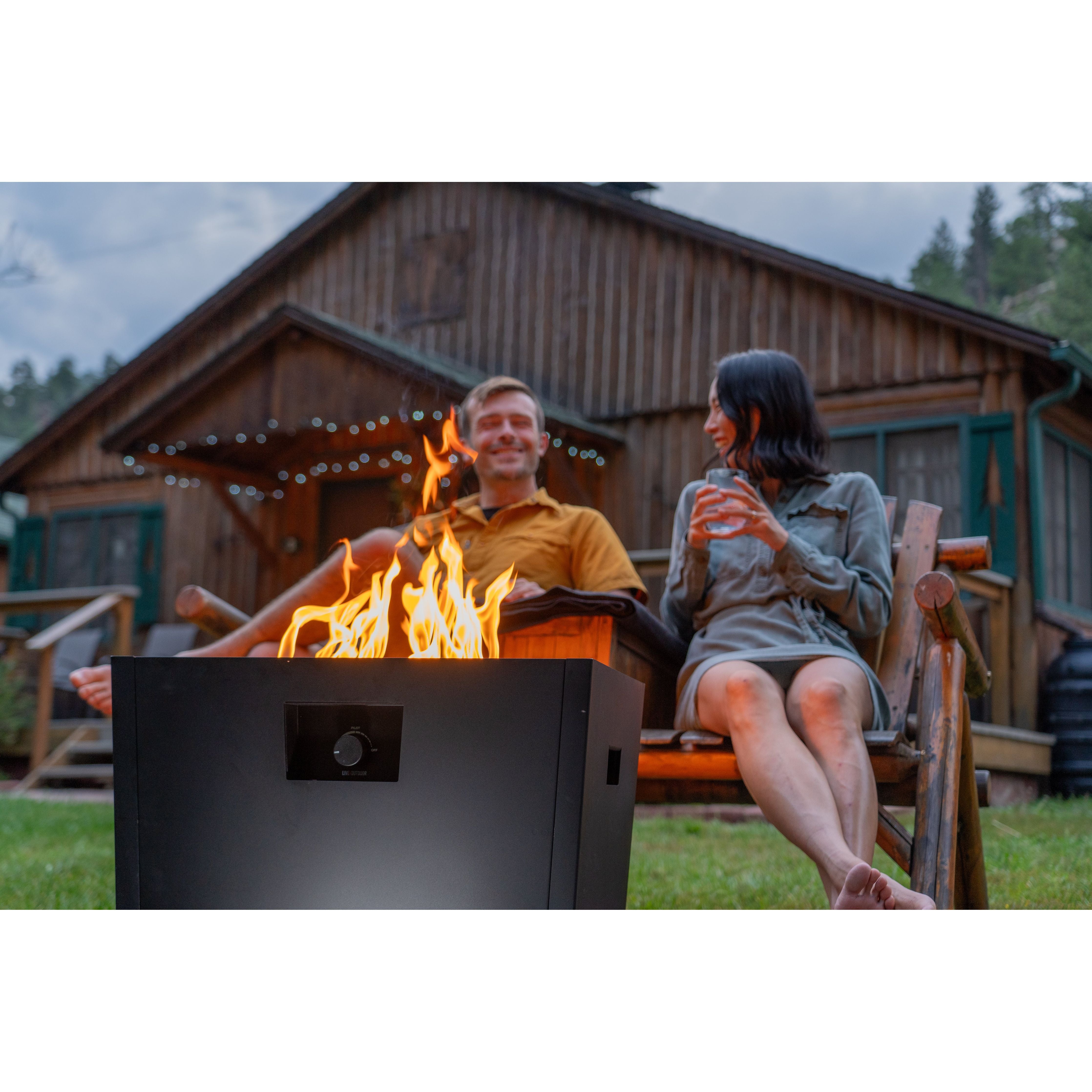 FIRESTORM Series III Fire Pit in Powder Coated Metal - Majestic Fountains and More