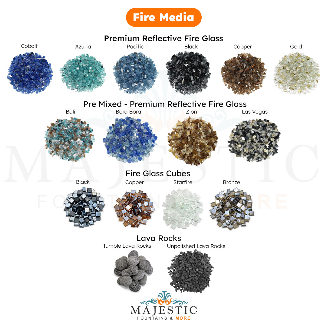 Fire Glass Option - Majestic Fountains and MoreFire Glass Option - Majestic Fountains and More