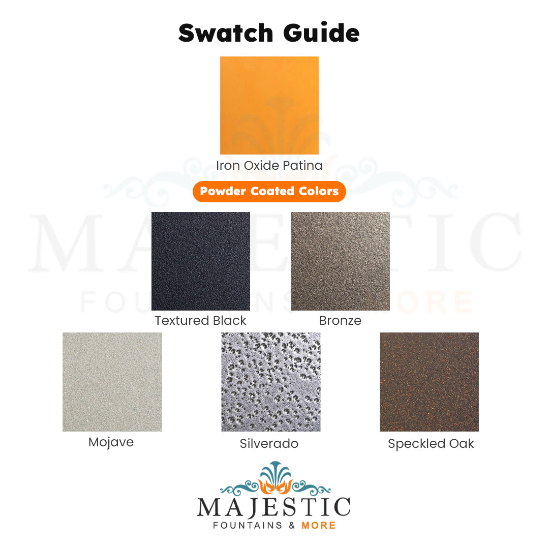 Fire Pit Art Finish Swatches - Majestic Fountains and More