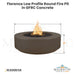 Florence Low Profile Round Fire Pit in GFRC Concrete Size - Majestic Fountains