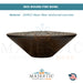 Geo Round Fire Bowl in GFRC Concrete - Majestic Fountains and More