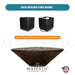 Geo Round Fire Bowl in GFRC Concrete Propane Enclosure Kit - Majestic Fountains and More