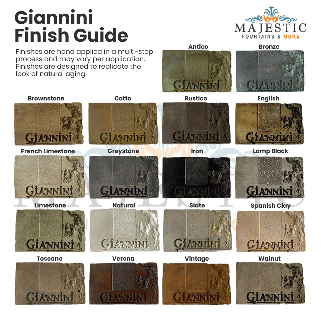 Giannini Finish Guide - Majestic fountains and More