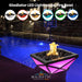 The Outdoor Plus Gladiator LED Fire Bowl in Powder Coated Metal - Majestic Fountains